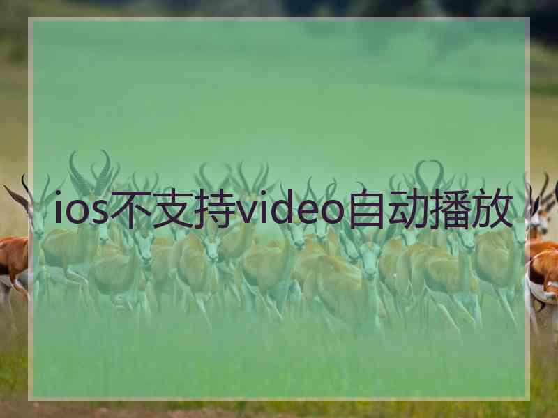 ios不支持video自动播放