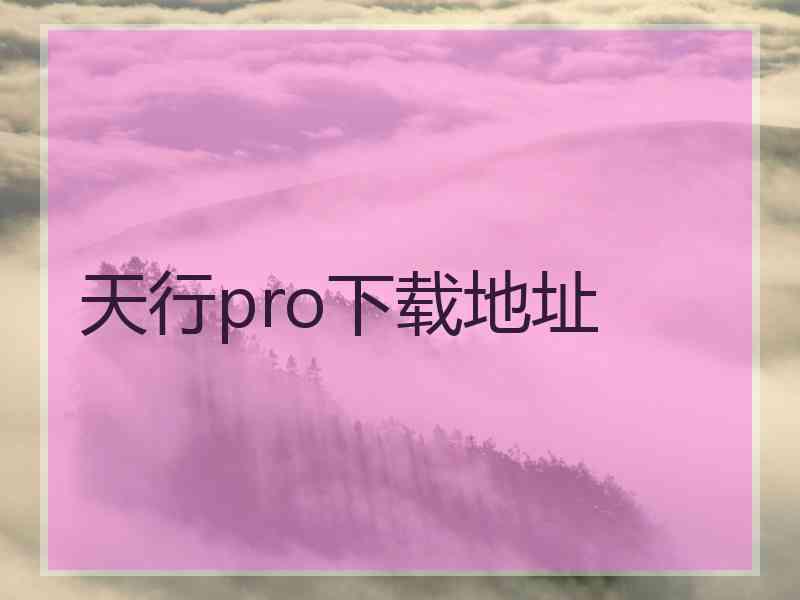 天行pro下载地址