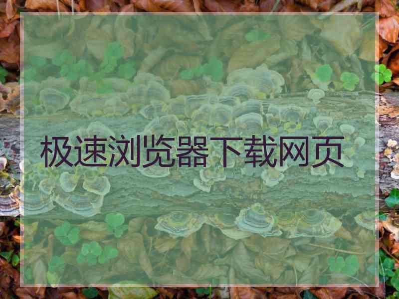 极速浏览器下载网页