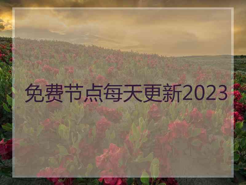 免费节点每天更新2023