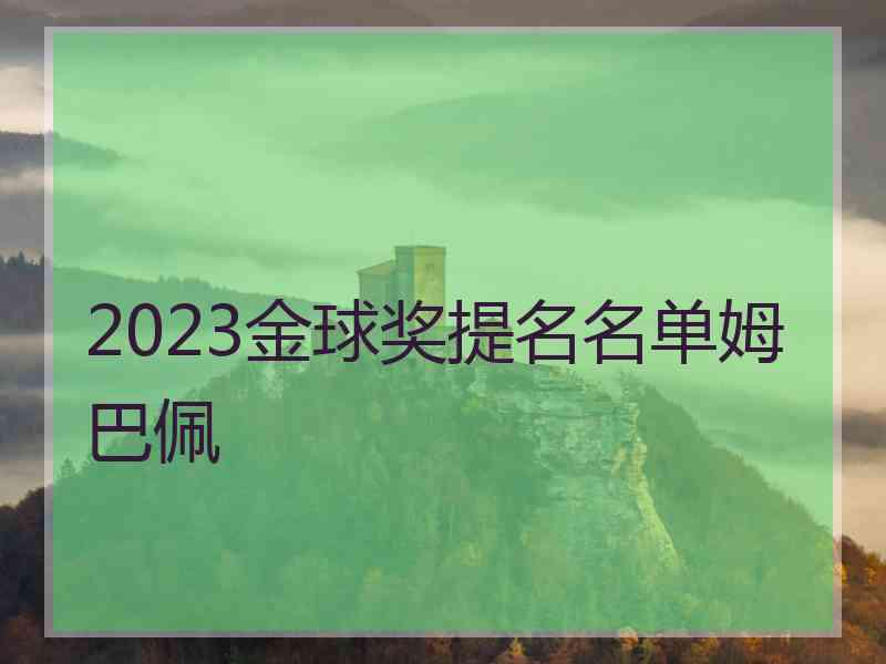 2023金球奖提名名单姆巴佩