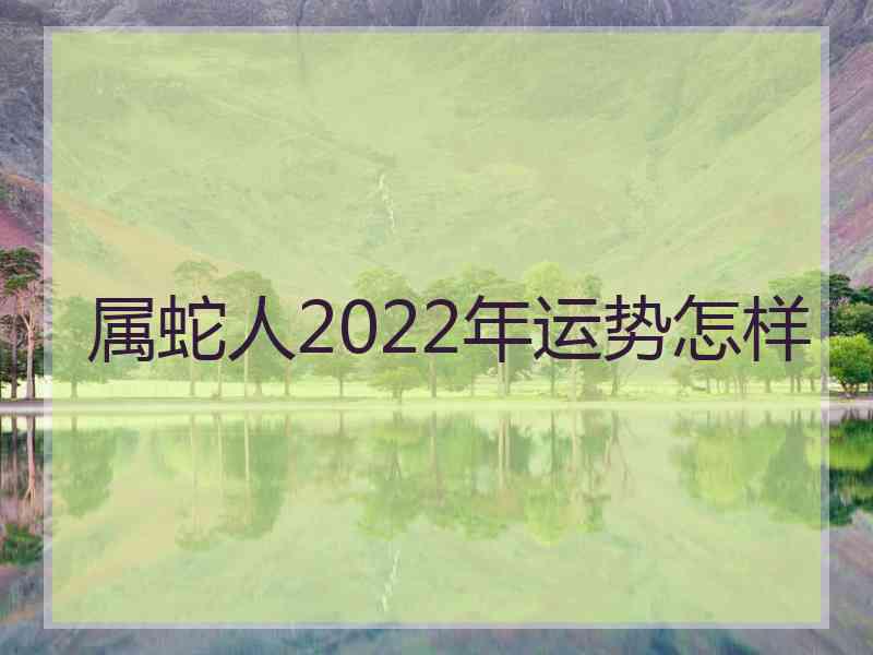 属蛇人2022年运势怎样