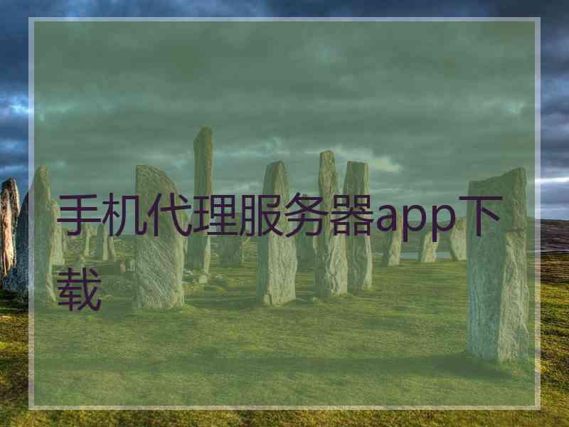 手机代理服务器app下载