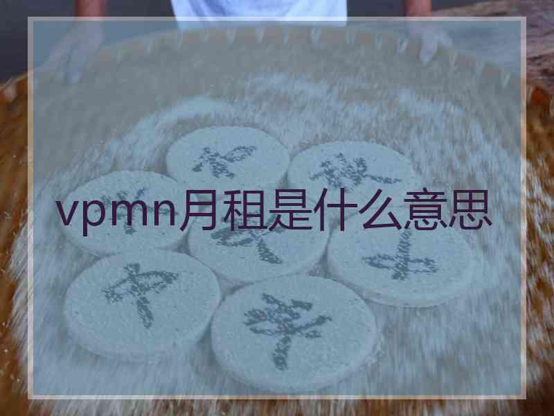 vpmn月租是什么意思