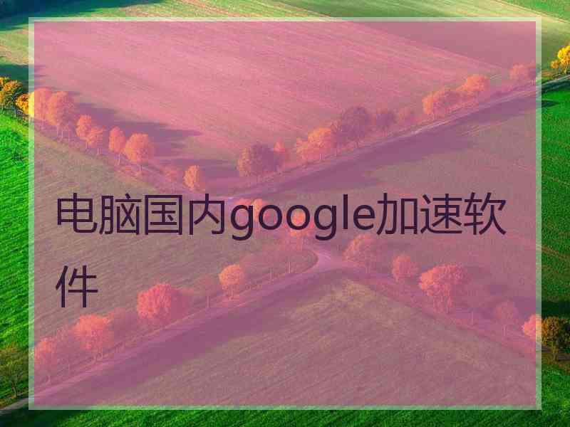 电脑国内google加速软件