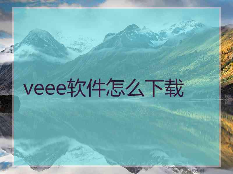 veee软件怎么下载