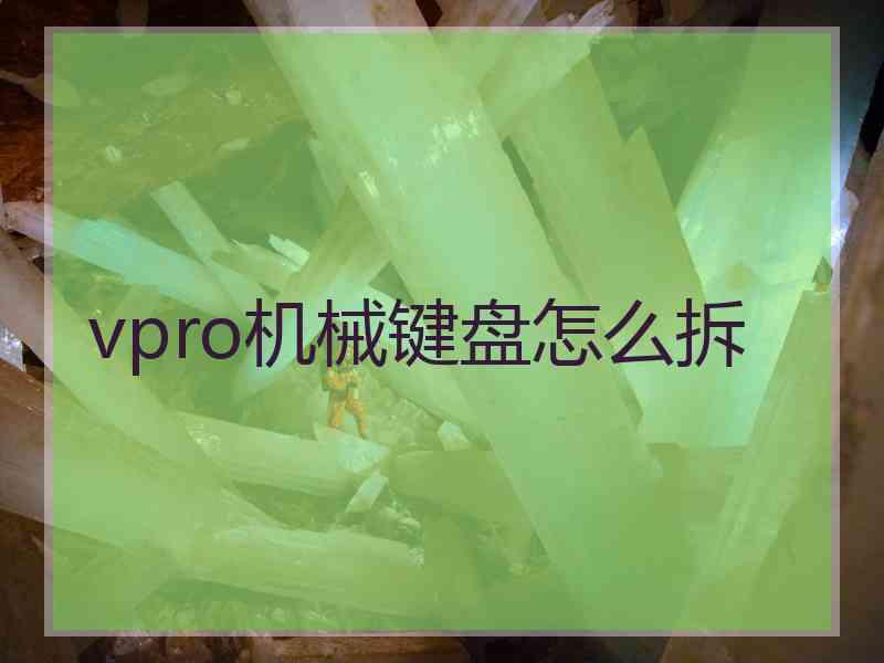 vpro机械键盘怎么拆