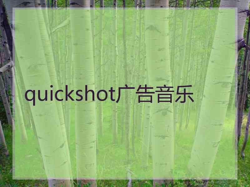 quickshot广告音乐