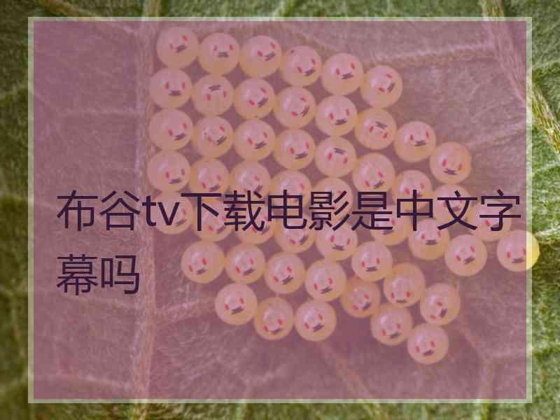 布谷tv下载电影是中文字幕吗