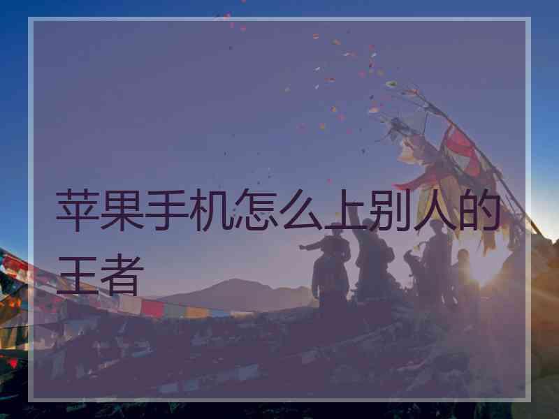 苹果手机怎么上别人的王者