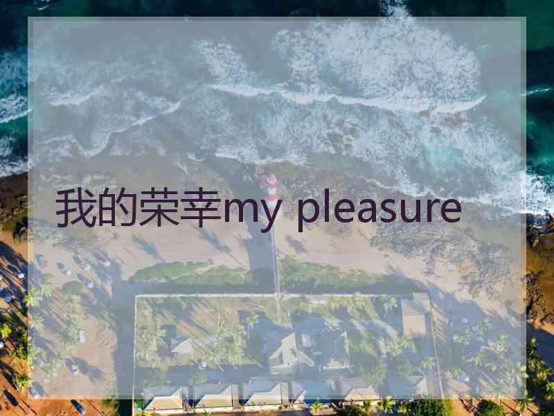 我的荣幸my pleasure