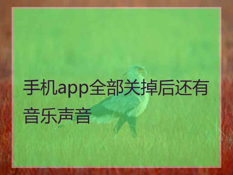 手机app全部关掉后还有音乐声音