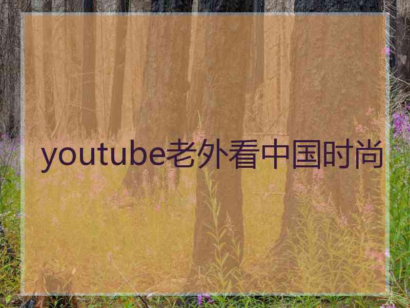 youtube老外看中国时尚