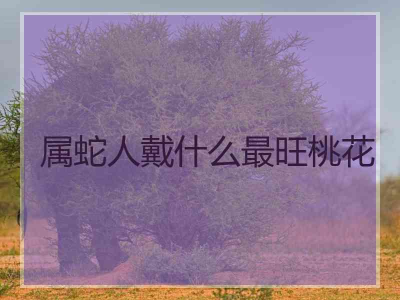 属蛇人戴什么最旺桃花