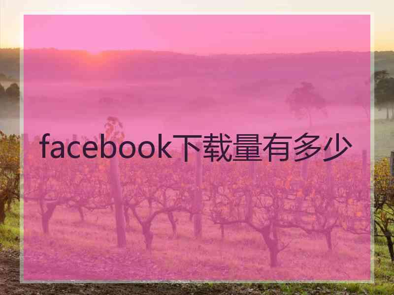 facebook下载量有多少