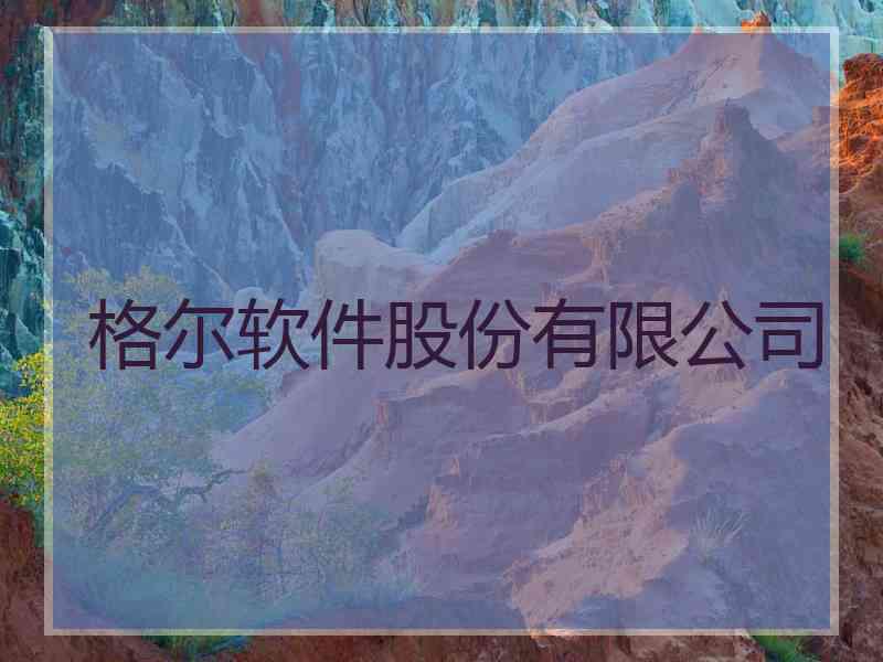 格尔软件股份有限公司