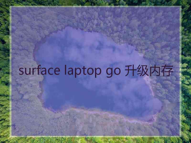 surface laptop go 升级内存