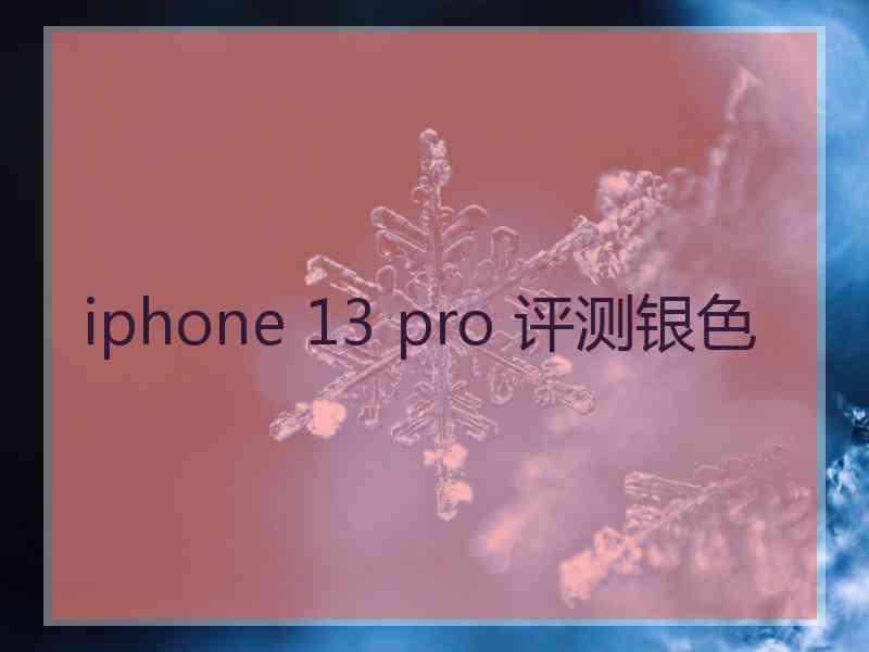 iphone 13 pro 评测银色