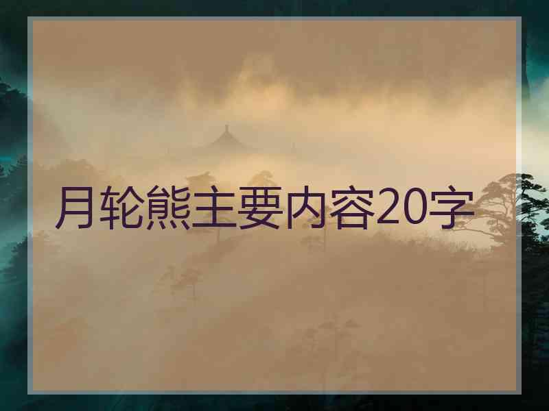 月轮熊主要内容20字