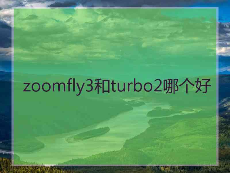 zoomfly3和turbo2哪个好