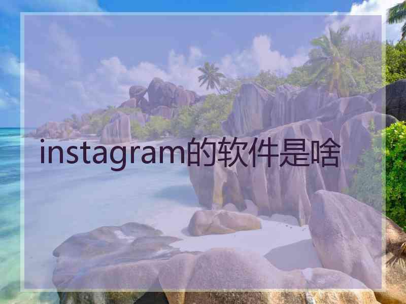 instagram的软件是啥