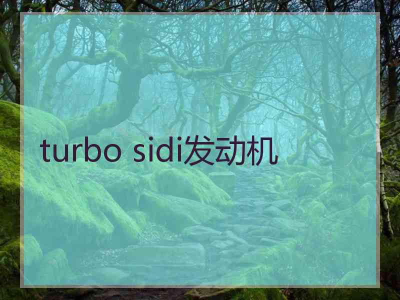 turbo sidi发动机