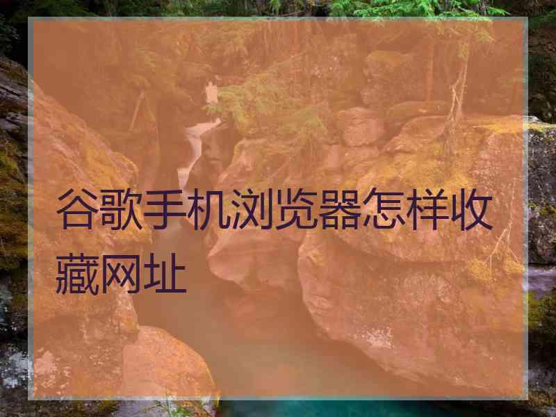 谷歌手机浏览器怎样收藏网址