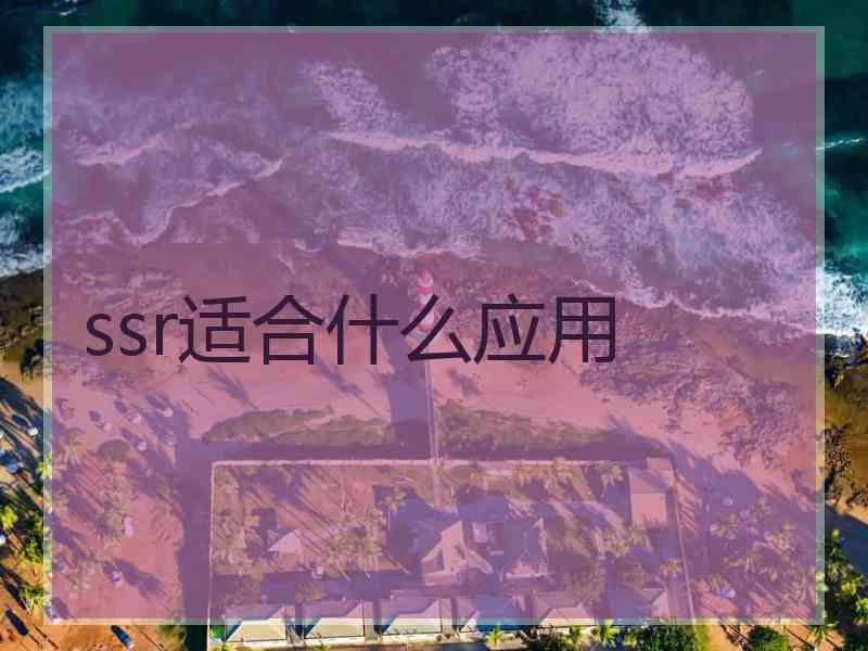 ssr适合什么应用