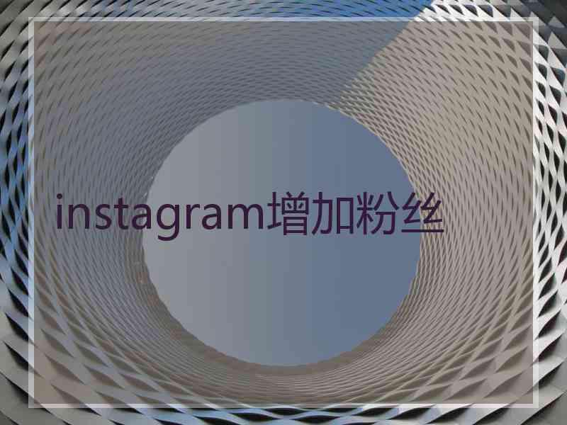 instagram增加粉丝