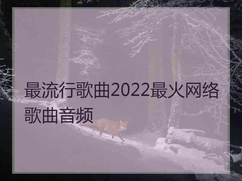 最流行歌曲2022最火网络歌曲音频