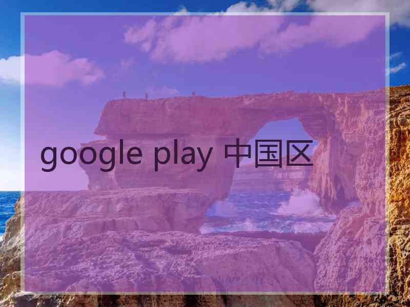 google play 中国区