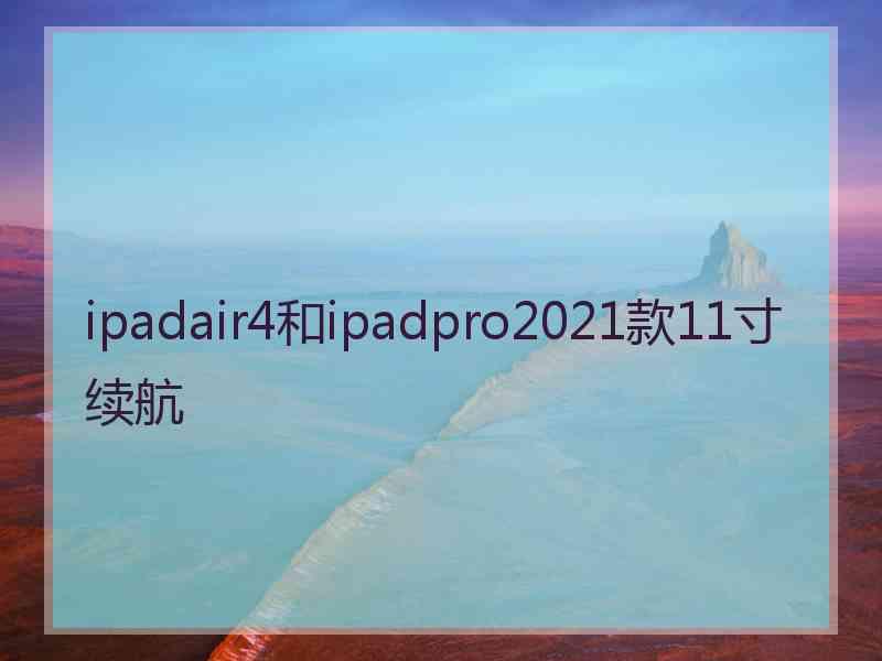 ipadair4和ipadpro2021款11寸续航