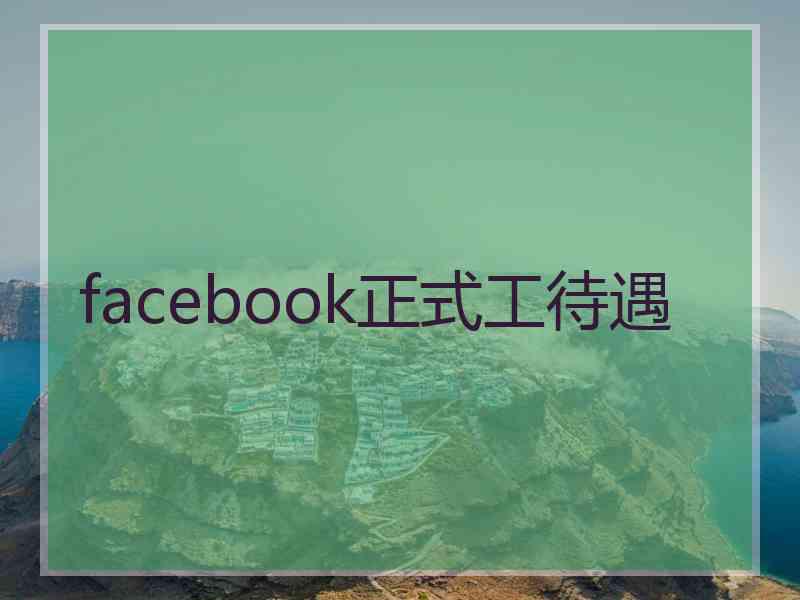 facebook正式工待遇