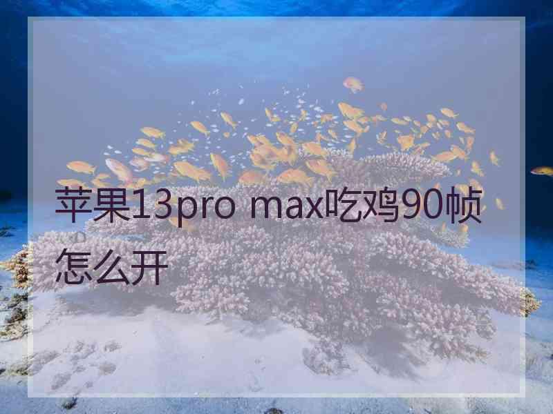 苹果13pro max吃鸡90帧怎么开