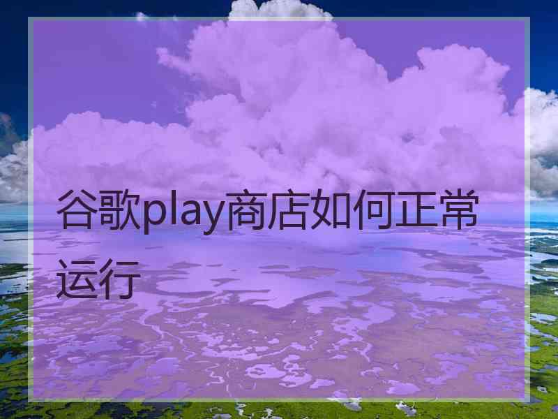 谷歌play商店如何正常运行