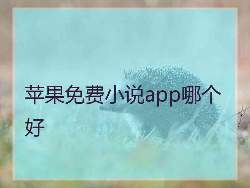 苹果免费小说app哪个好