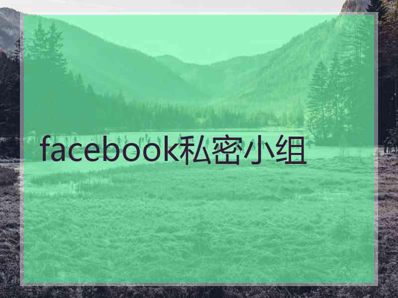 facebook私密小组