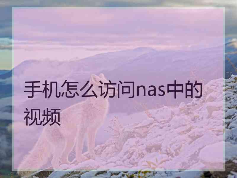 手机怎么访问nas中的视频