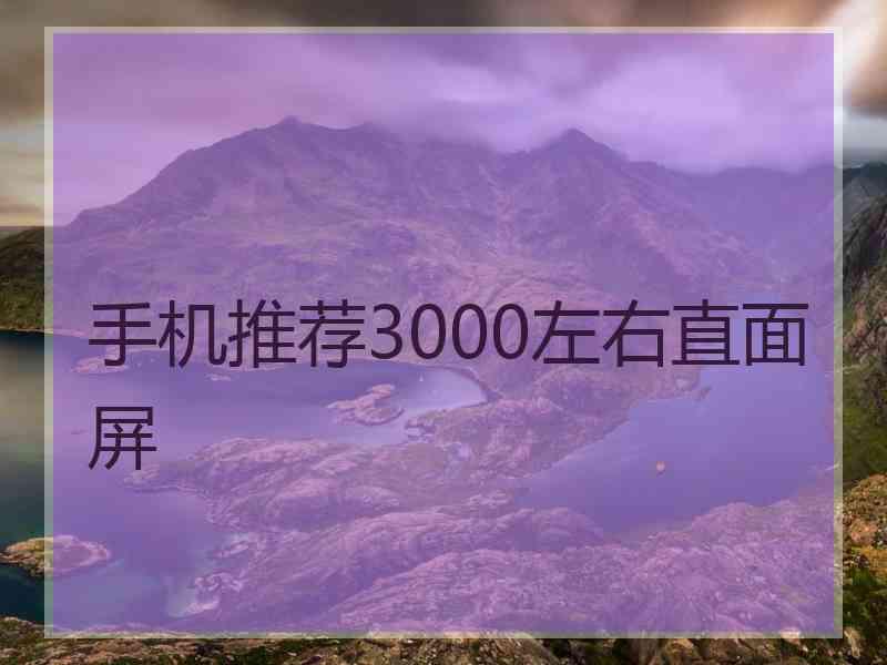 手机推荐3000左右直面屏