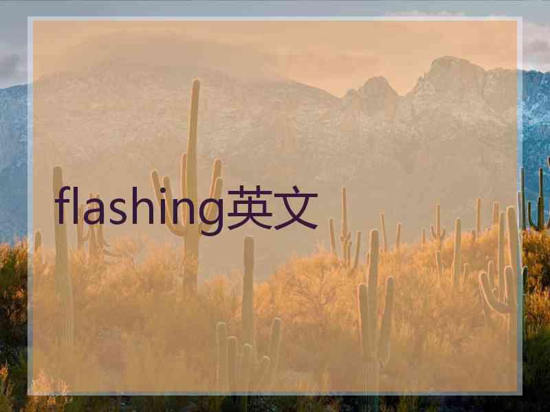 flashing英文