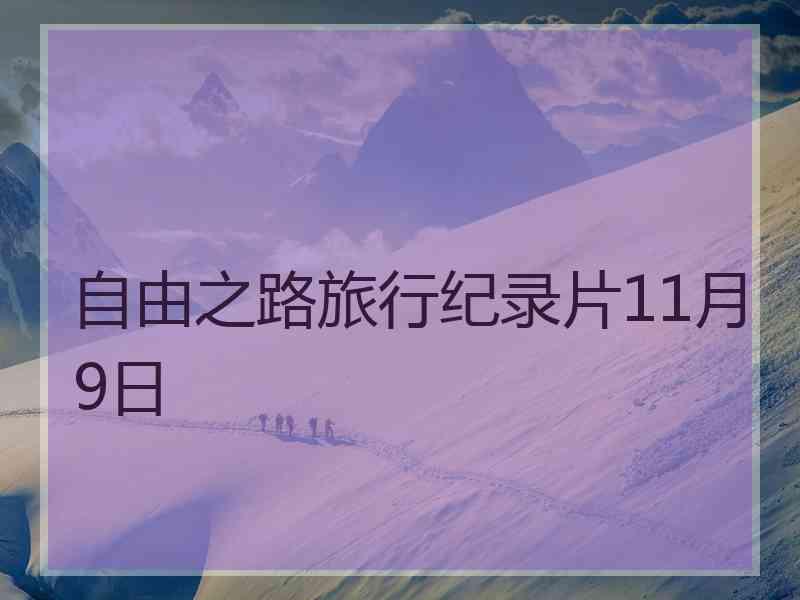 自由之路旅行纪录片11月9日