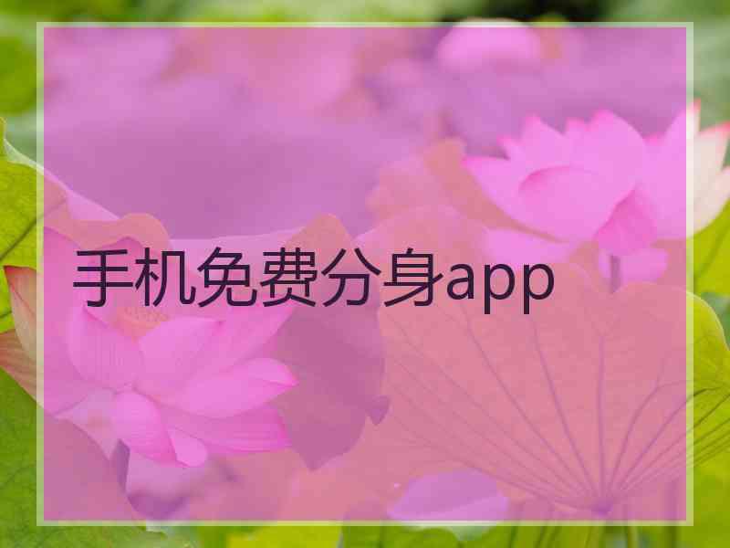 手机免费分身app