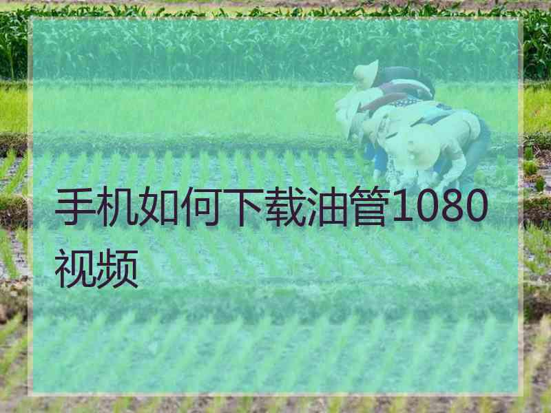 手机如何下载油管1080视频