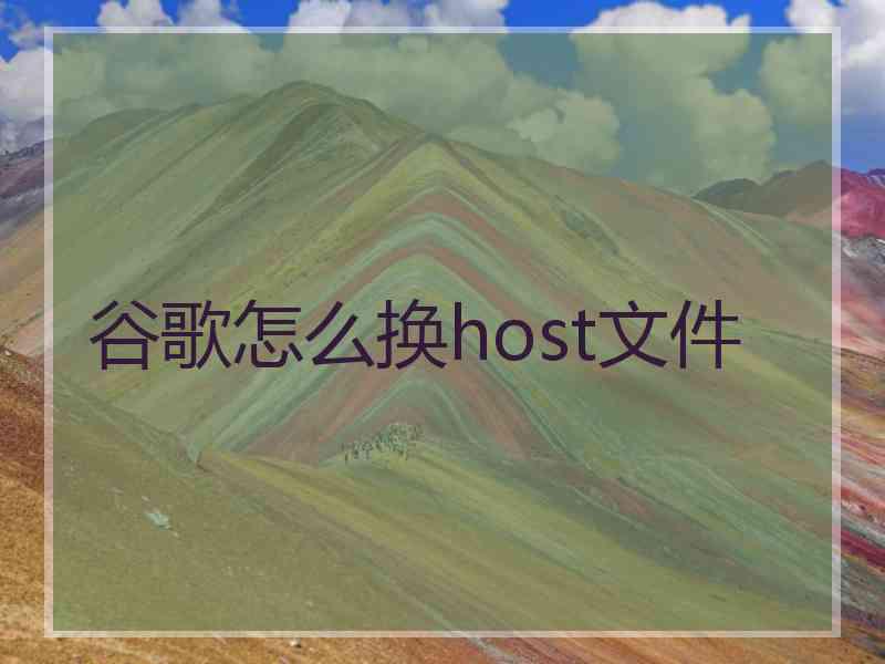 谷歌怎么换host文件