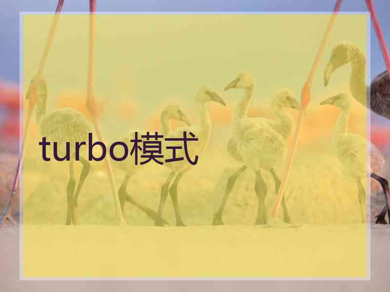 turbo模式