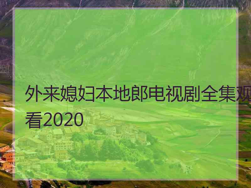 外来媳妇本地郎电视剧全集观看2020