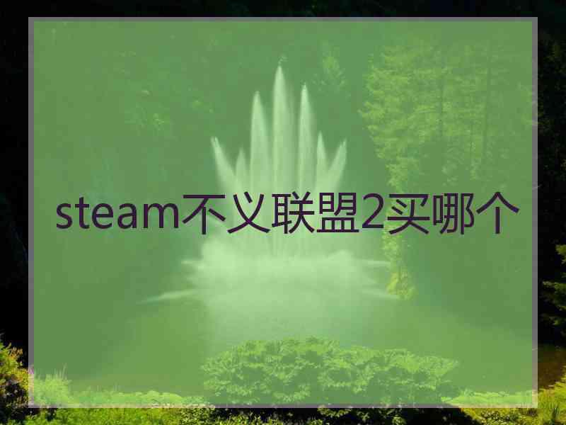 steam不义联盟2买哪个