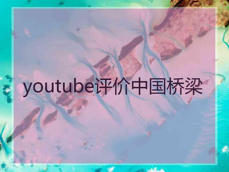 youtube评价中国桥梁