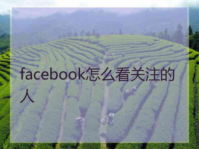 facebook怎么看关注的人