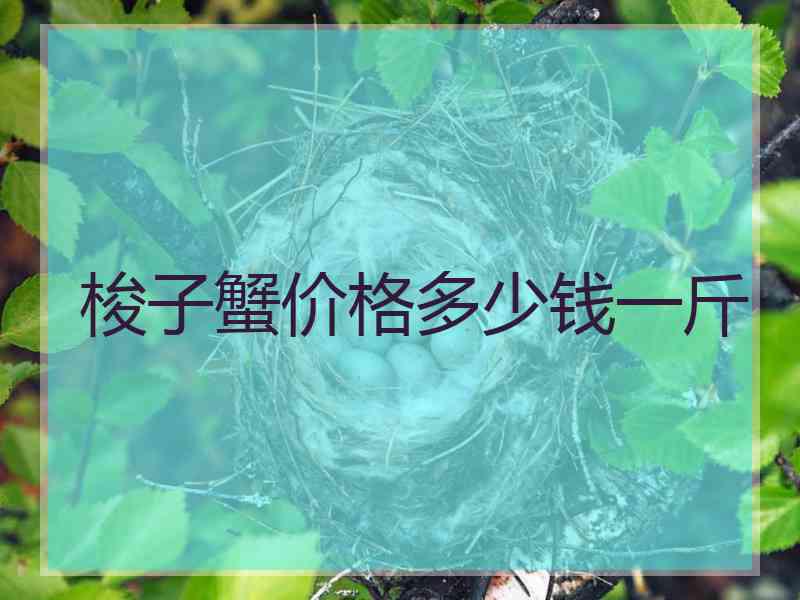 梭子蟹价格多少钱一斤